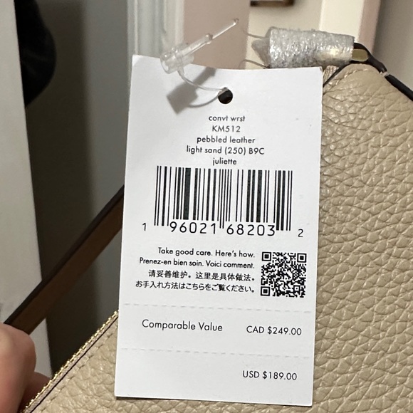NWT Kate Spade KM512 Juliette Convertible Pebbled Leather Wristlet/ShoulderBag - Picture 2 of 3